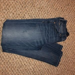 Express medium wash skinny jeans